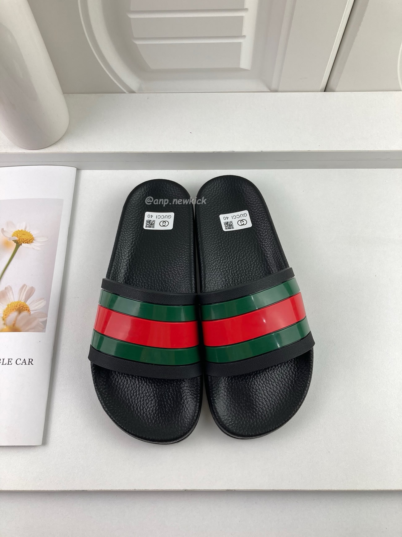 Gucci Rubber Slides Red Green 308234 Gib10 1098 (8) - newkick.vip